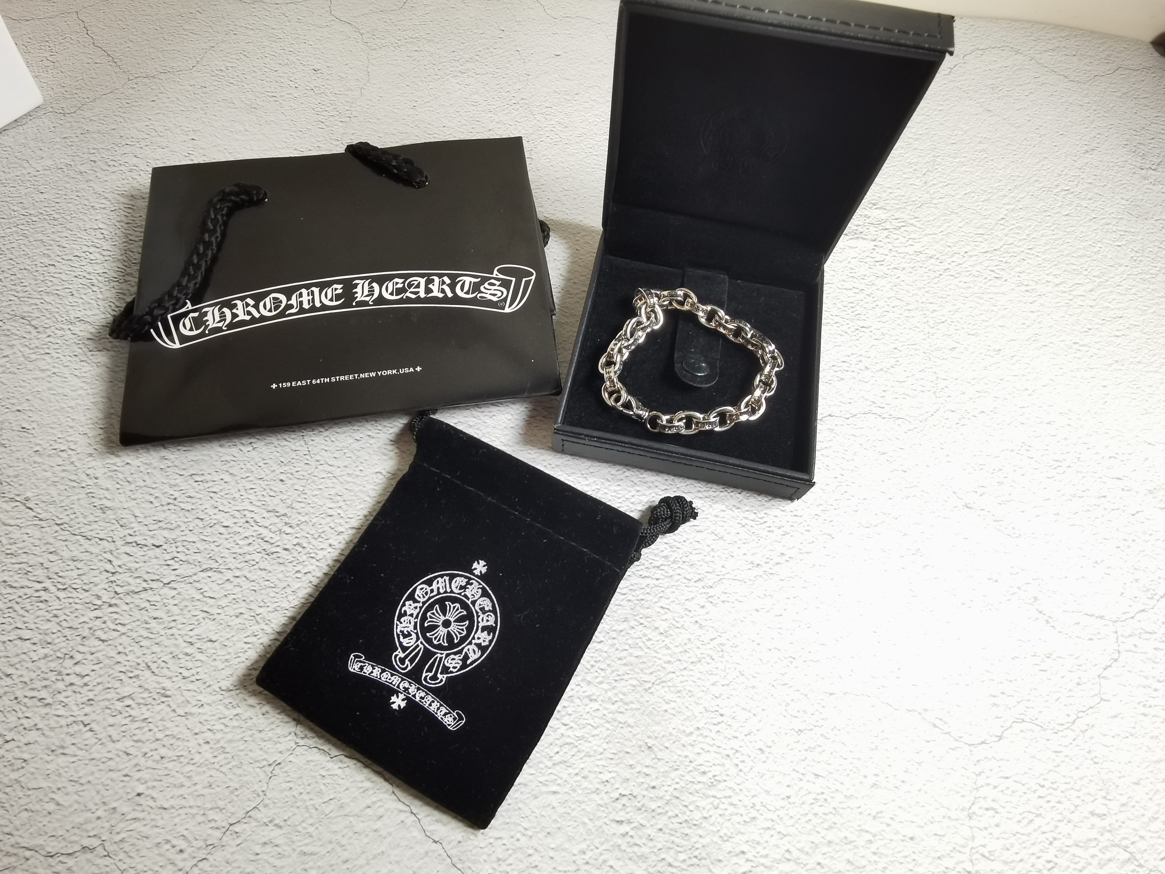 クロームハーツラージペーパーチェーンブレスレット 詳細画像 1