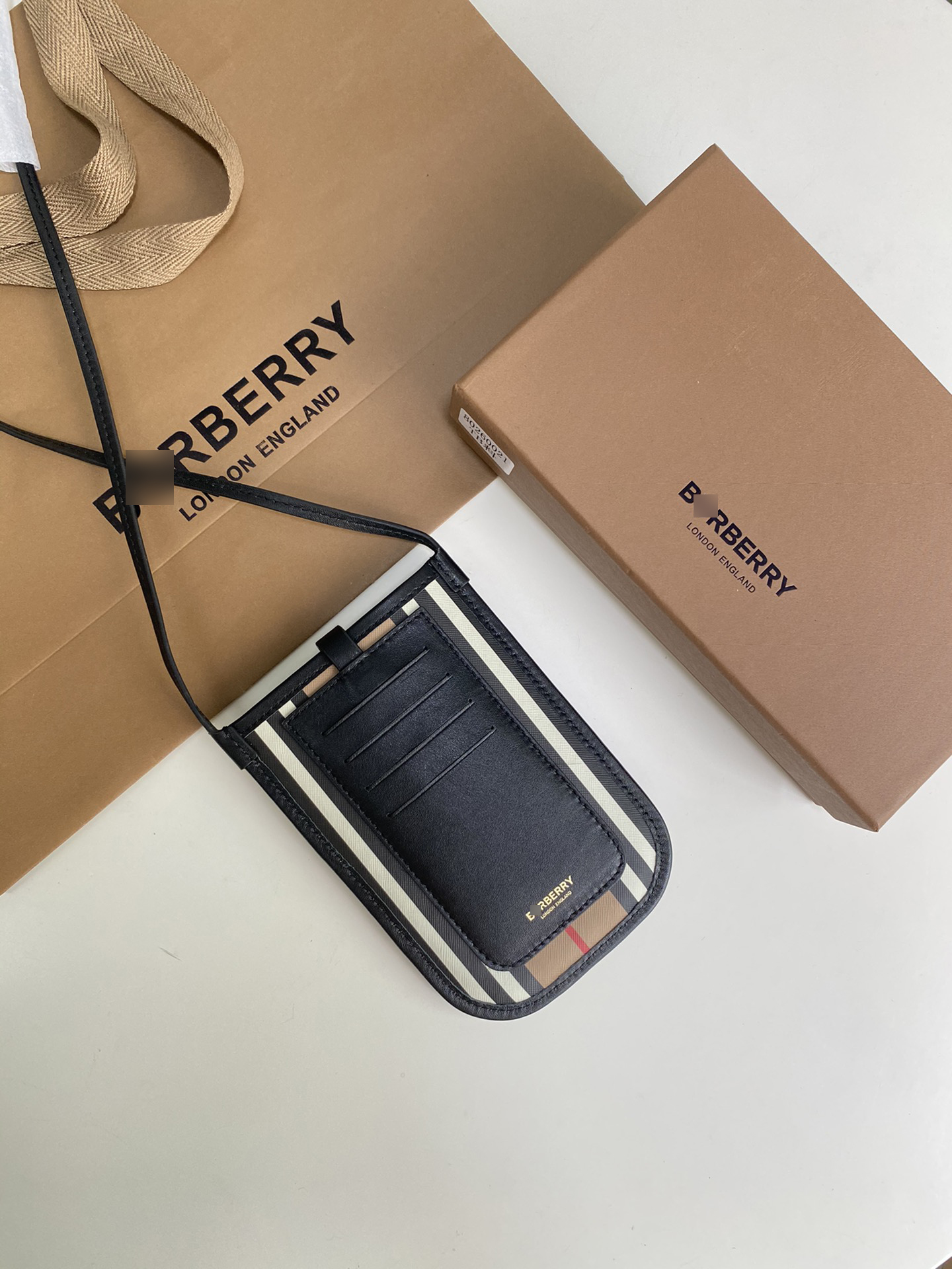 バーバリーストラップアイコンストライプE-キャンバスと電話ケース80408761 詳細画像 2