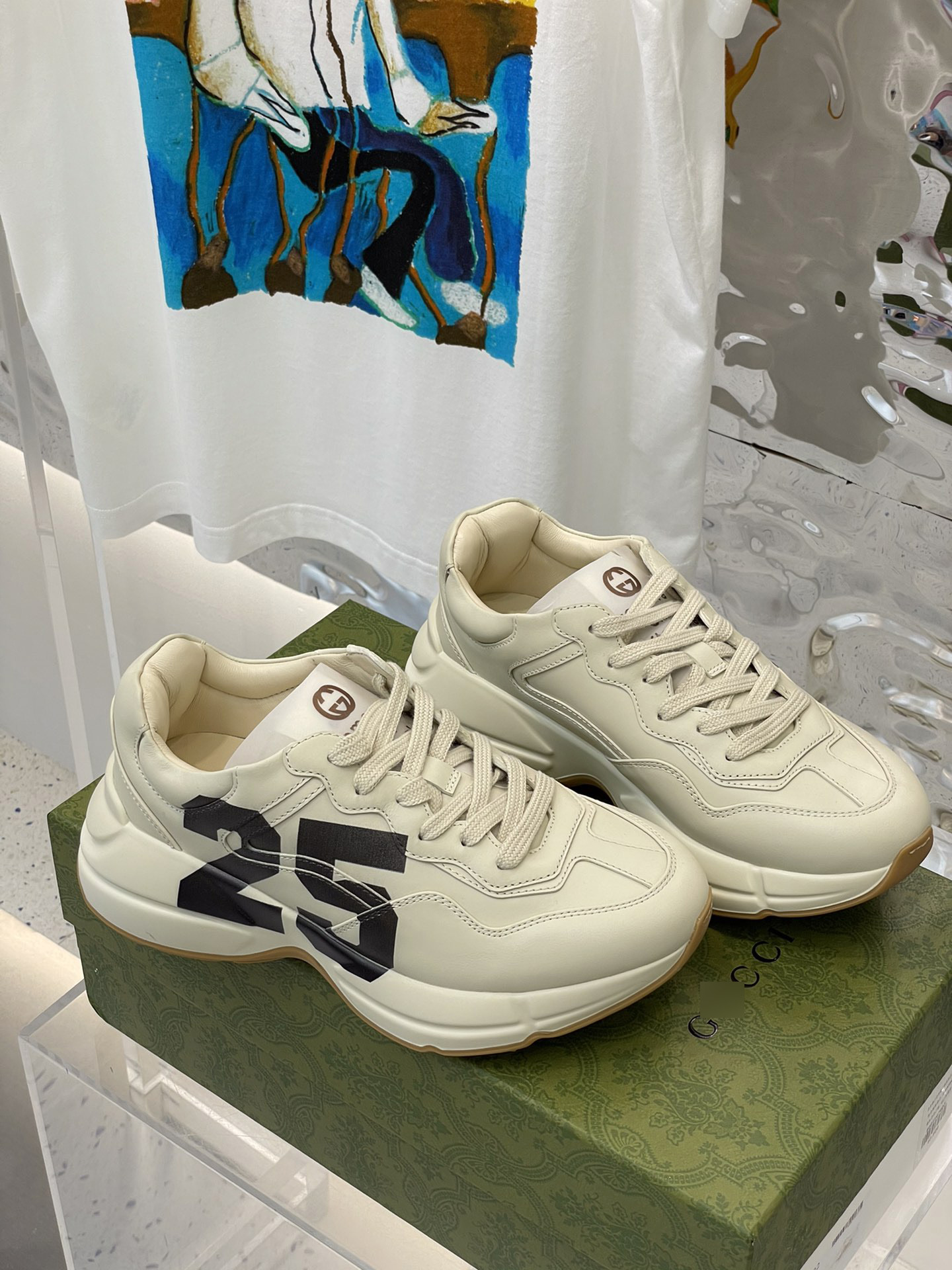 グッチライトンシリーズ「25」プリントスポーツシューズ6633402SH00 9522 詳細画像 2