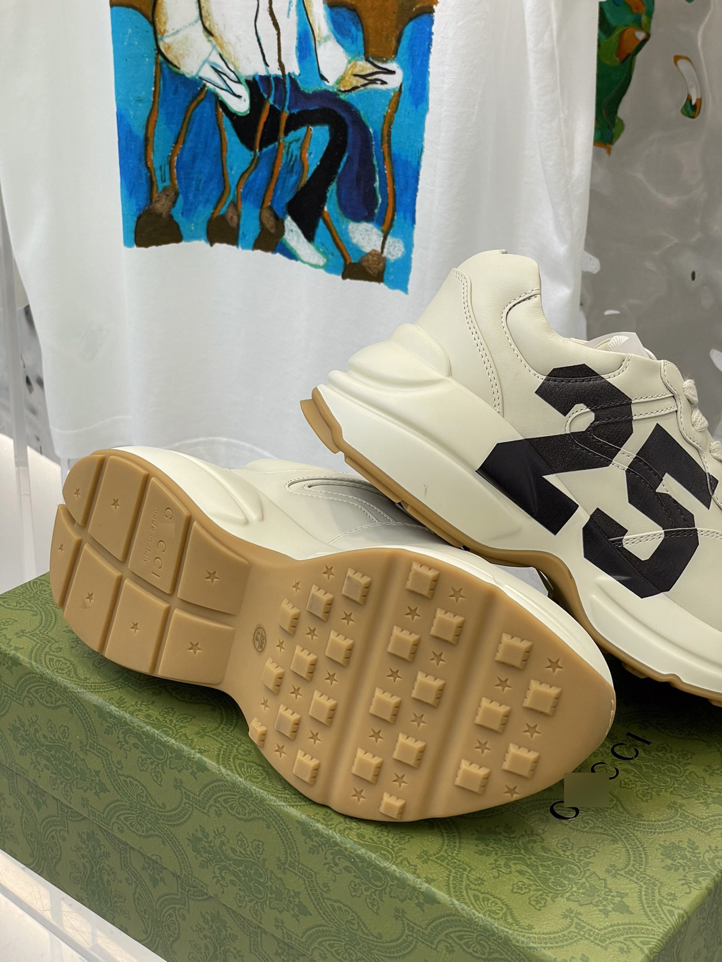 グッチライトンシリーズ「25」プリントスポーツシューズ6633402SH00 9522 詳細画像 3