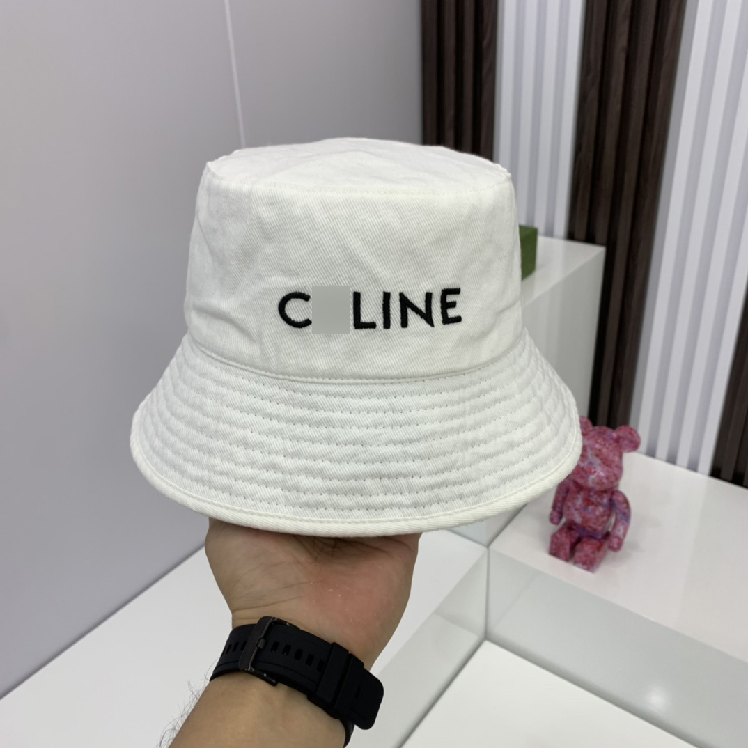 セリーヌフィッシャーマンハットホワイト2AUD3865M.01OP 詳細画像 1
