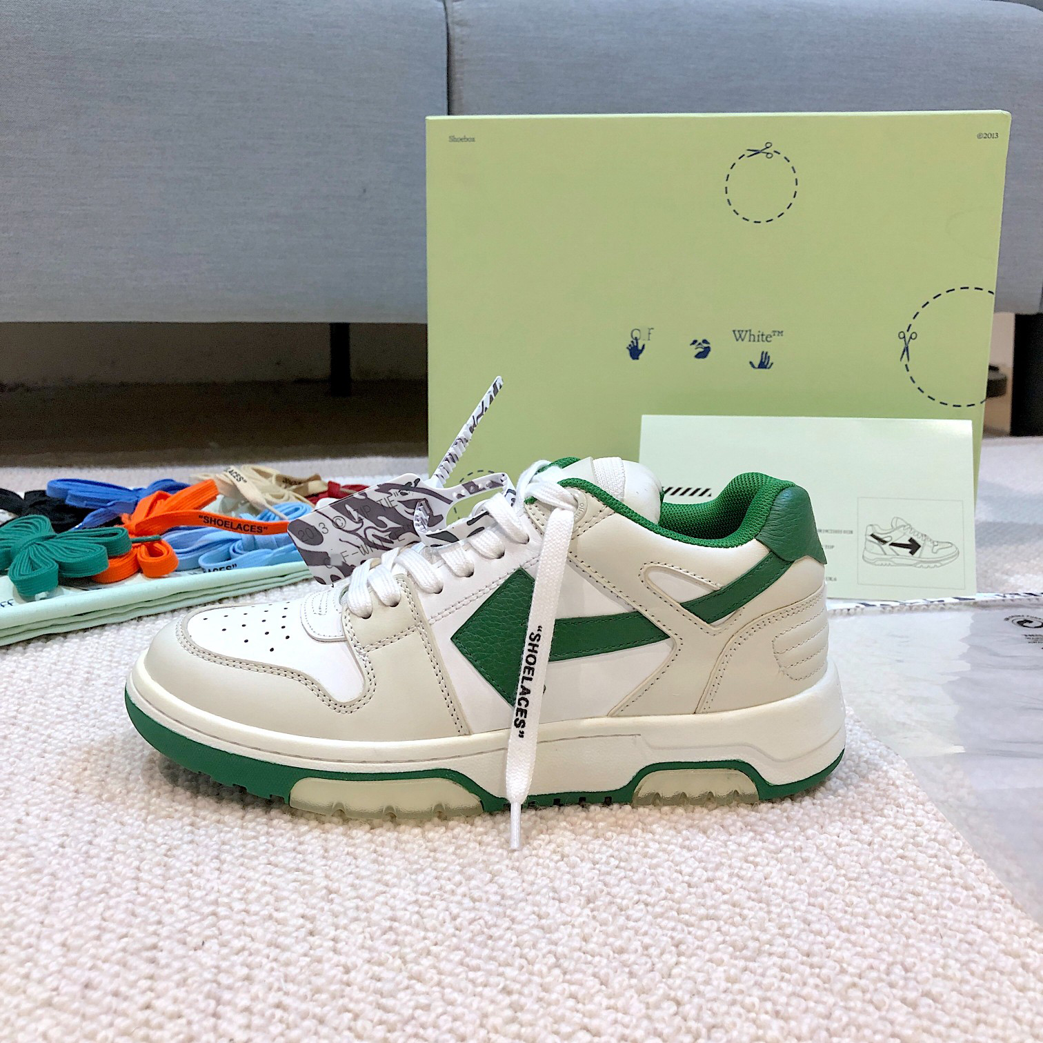 オフホワイトOut Of OfficeカーフレザースニーカーOMIA189R21LEA0010155 詳細画像 2