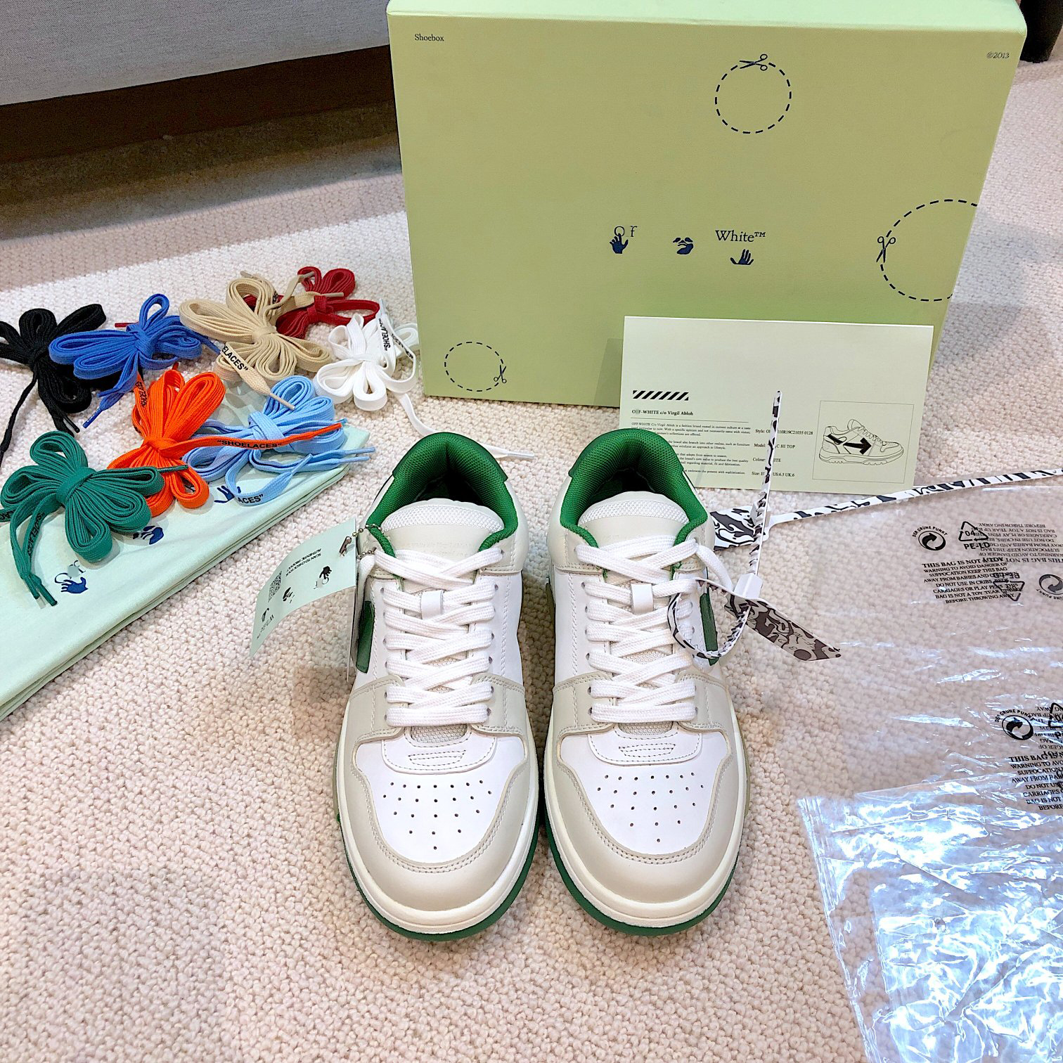 オフホワイトOut Of OfficeカーフレザースニーカーOMIA189R21LEA0010155 詳細画像 3