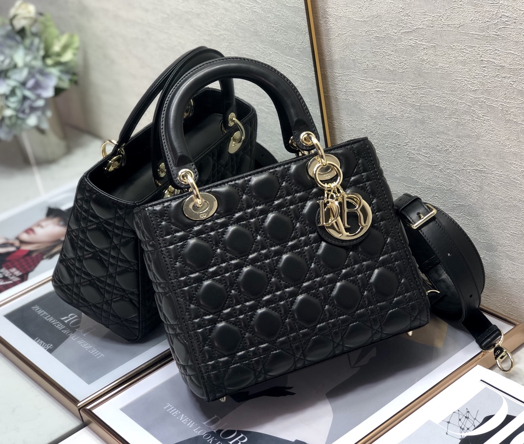 ディオールミディアム バッグ カナージュ ラムスキン M0565ONGE_M900 詳細画像 1