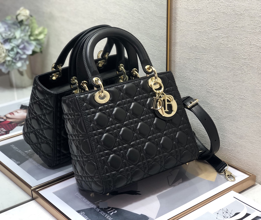 ディオールミディアム バッグ カナージュ ラムスキン M0565ONGE_M900 詳細画像 2