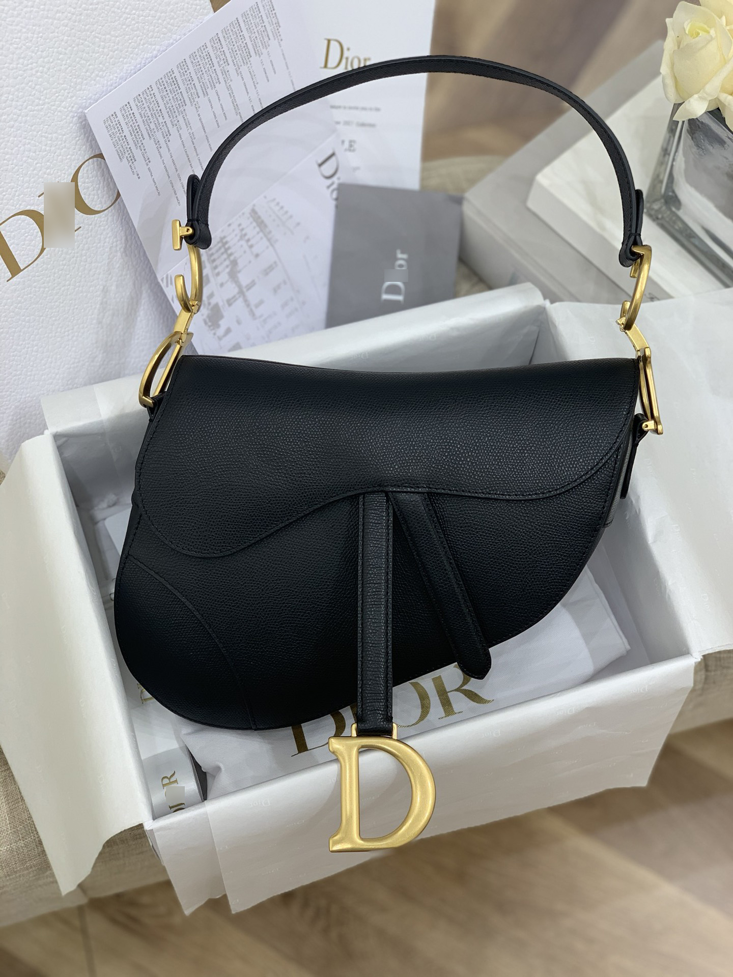 ディオールSADDLE バッグ グレインドカーフスキン M0446CBAA_M900 詳細画像 2