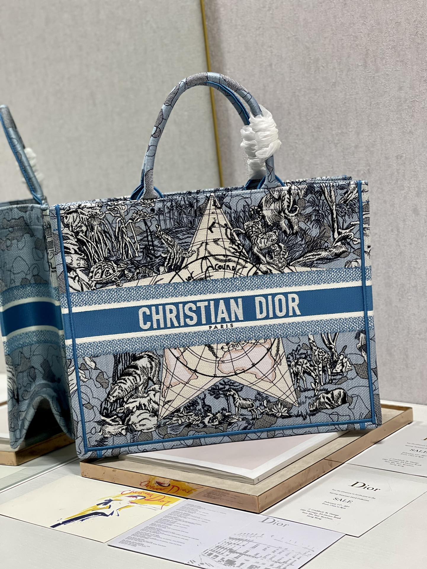 ディオールブルーアラウンドザワールドソバージュ刺繡M1286ZATW_M259 詳細画像 2
