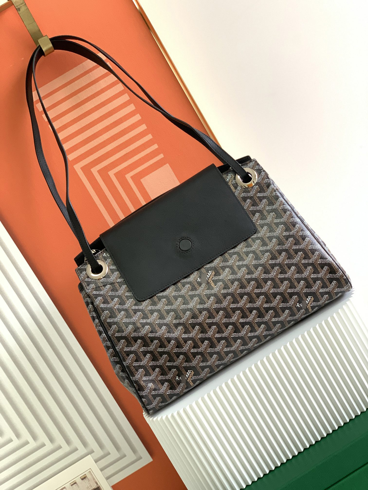 ゴヤールPm Rouettpmlty01cl01p ブラックゴヤードインキャンバスクロスボディバッグ 詳細画像 1