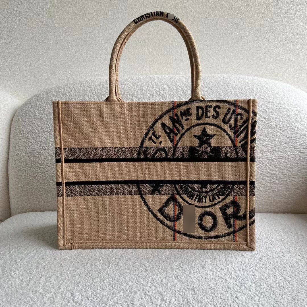 ディオールDIOR BOOK TOTE ミディアムバッグ Dior Union ジュートキャンバス M1296ZRUW_M918 詳細画像 3