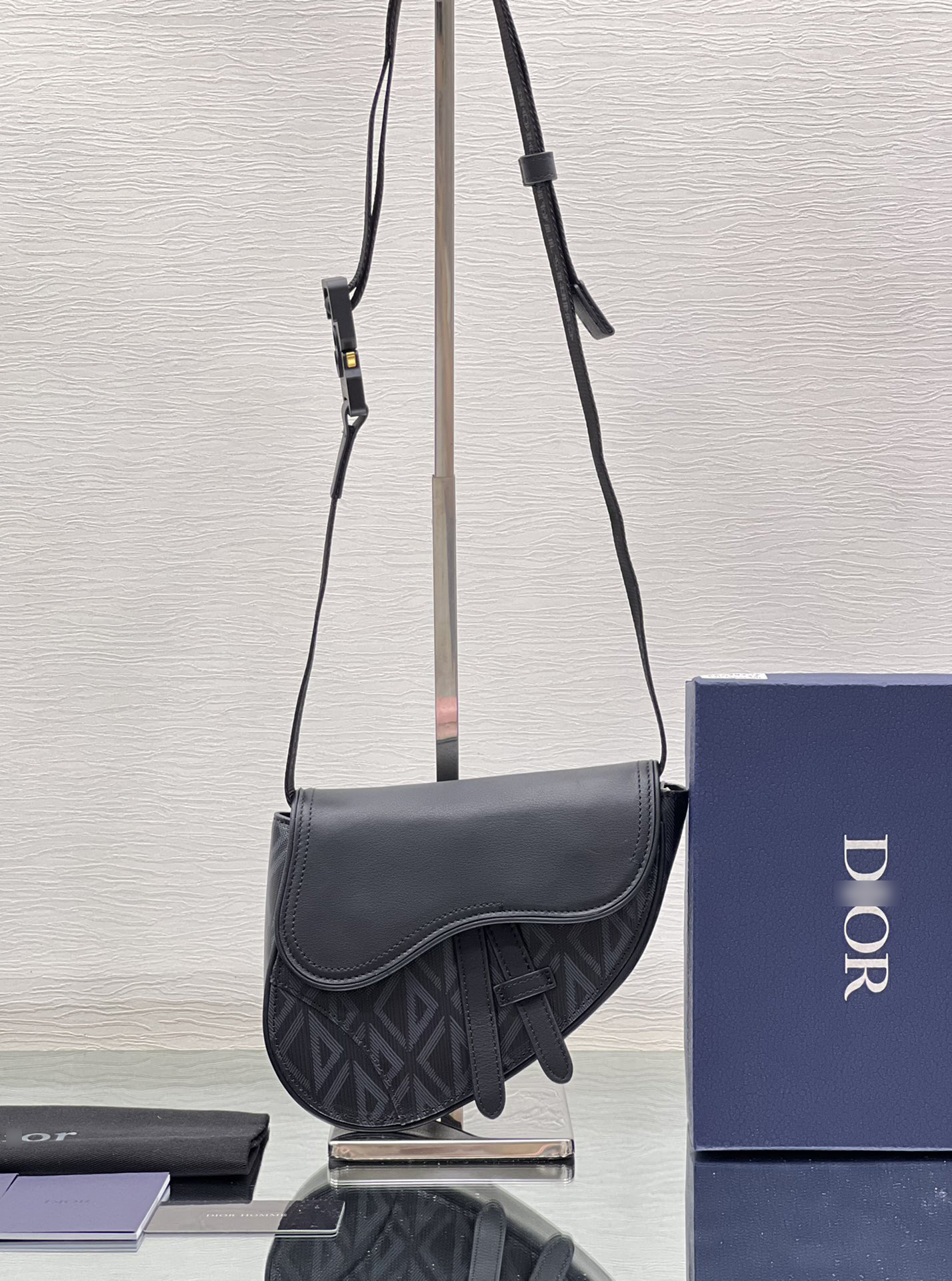 ディオールSADDLE ミニバッグ CD Diamond キャンバス & スムースカーフスキン 1ADPO022CDP_H43E 詳細画像 1