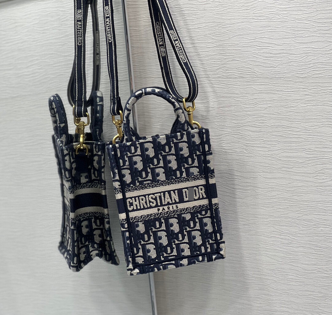 ディオールBOOK TOTE ミニ フォンバッグ オブリーク エンブロイダリー S5555CRIW_M928 詳細画像 3