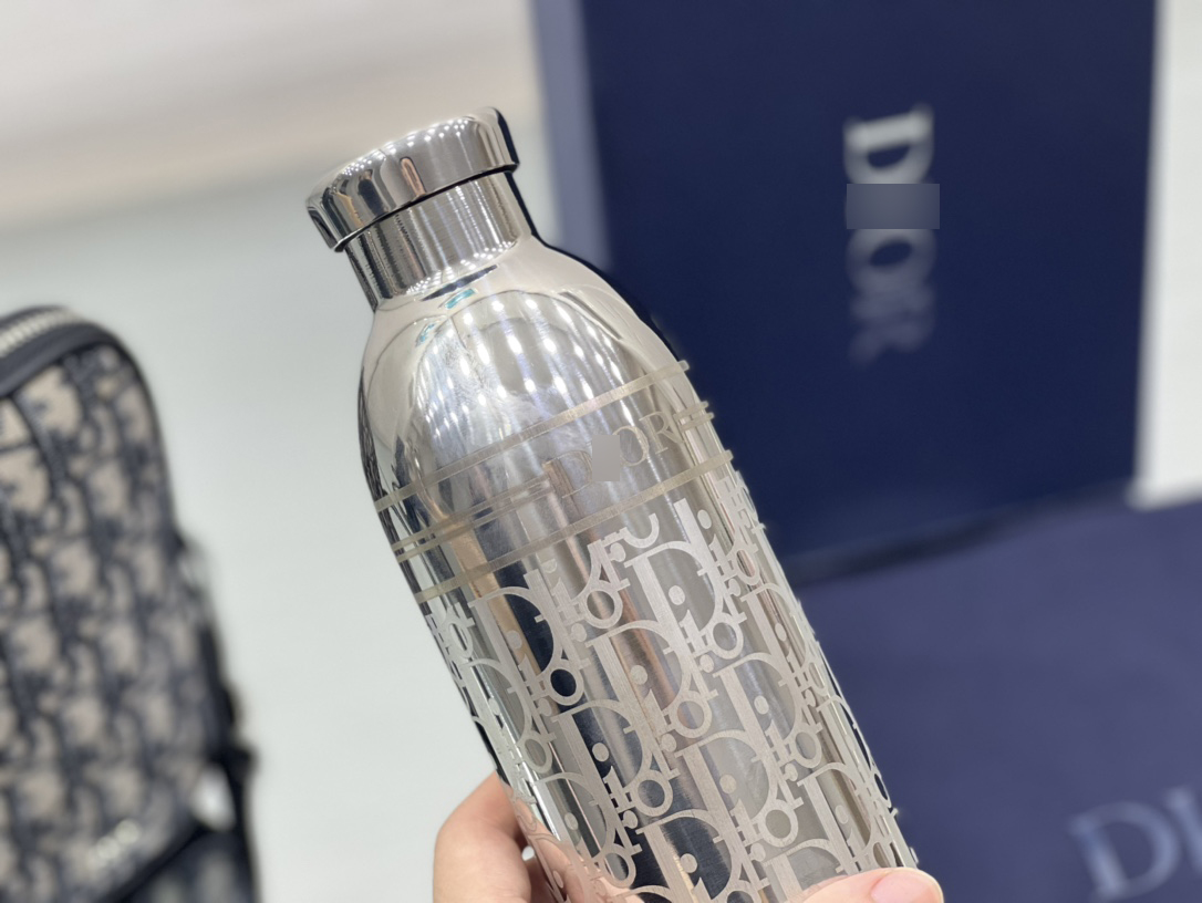ディオールAQUAボトル＆ショルダーストラップボトルホルダー＆携帯電話ホルダー ベージュ＆ブラックObliqueジャカード、ブラックグレインカーフレザー、ステンレススチール 2ESKH314YKY_H27E 詳細画像 3