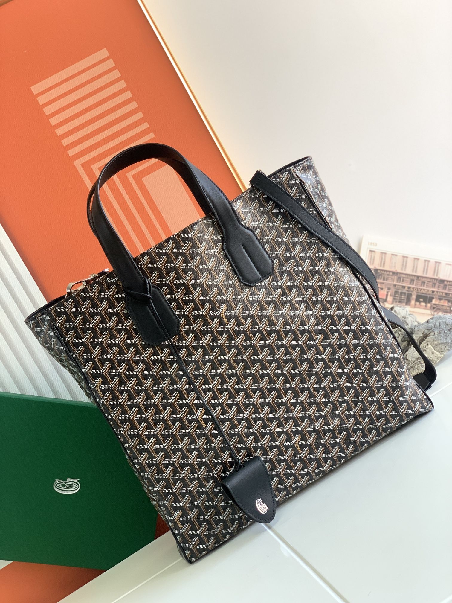 ゴヤールボルテール トートバッグ カラー-ブラック 詳細画像 1
