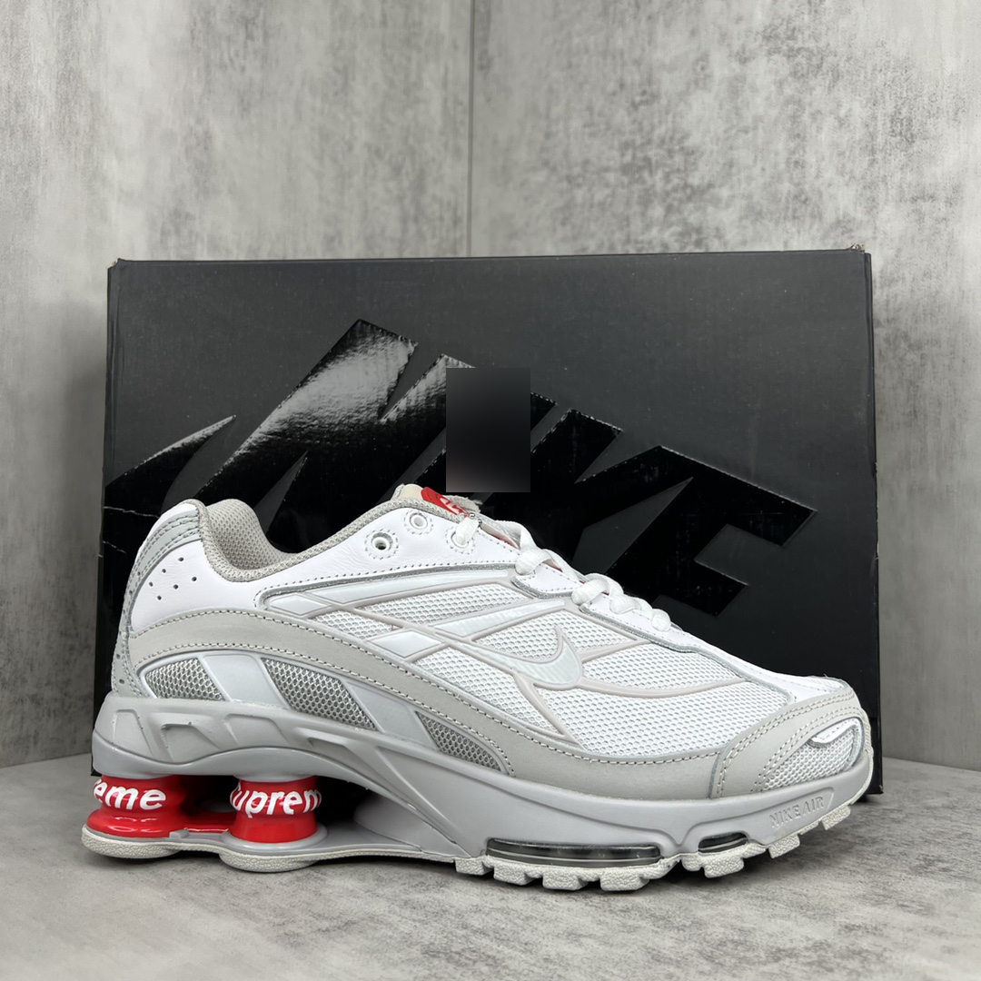 シュプリーム× ShoxRide2"ホワイト/グレー フォッグフラットプラチナ"(H12)DN1615-100 詳細画像 1