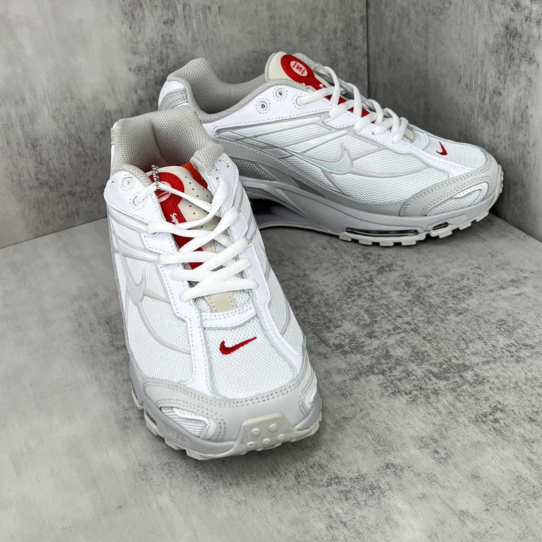 シュプリーム× ShoxRide2"ホワイト/グレー フォッグフラットプラチナ"(H12)DN1615-100 詳細画像 2