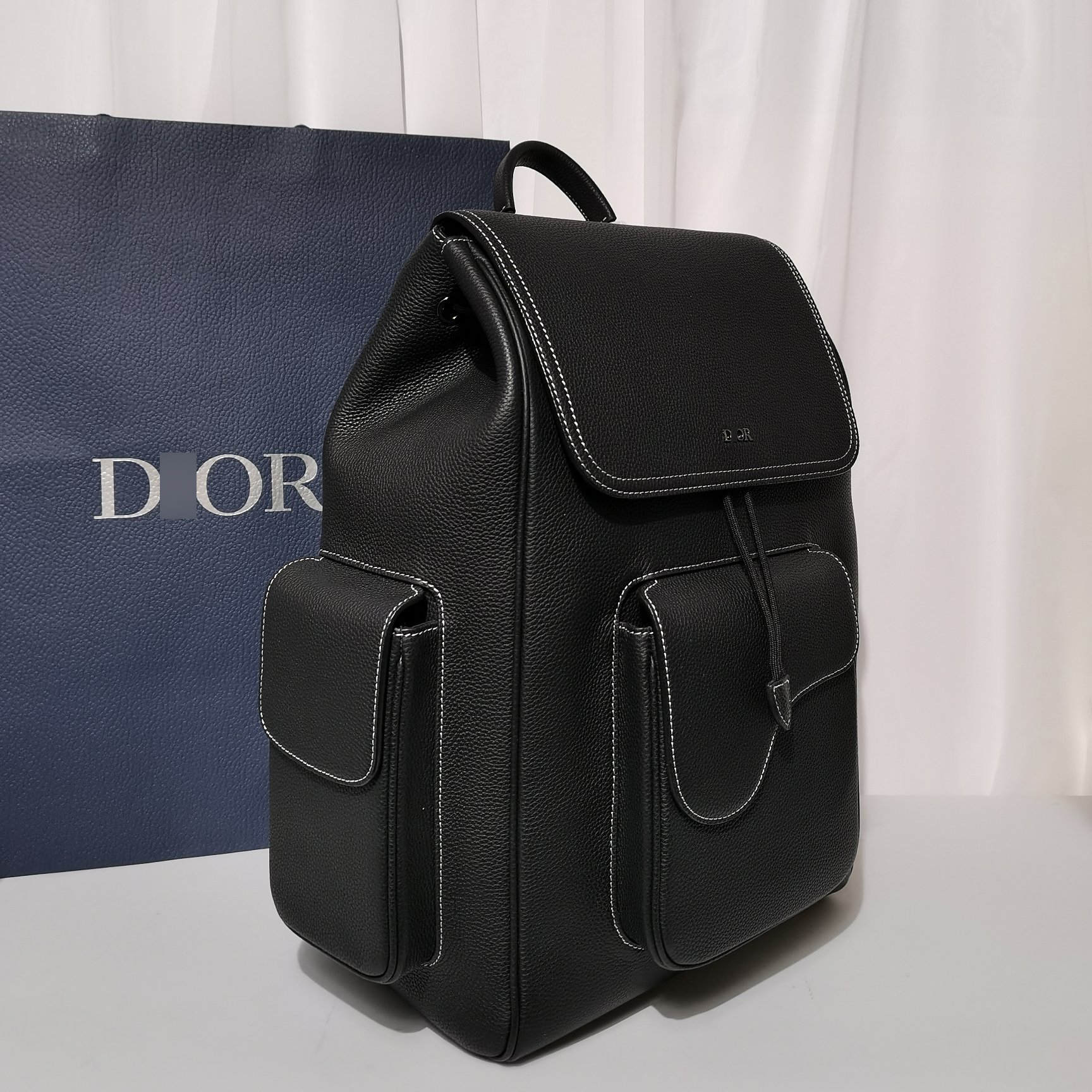 ディオールSADDLE バックパック グレインドカーフスキン 1ADBA161YKK_H00N 詳細画像 2