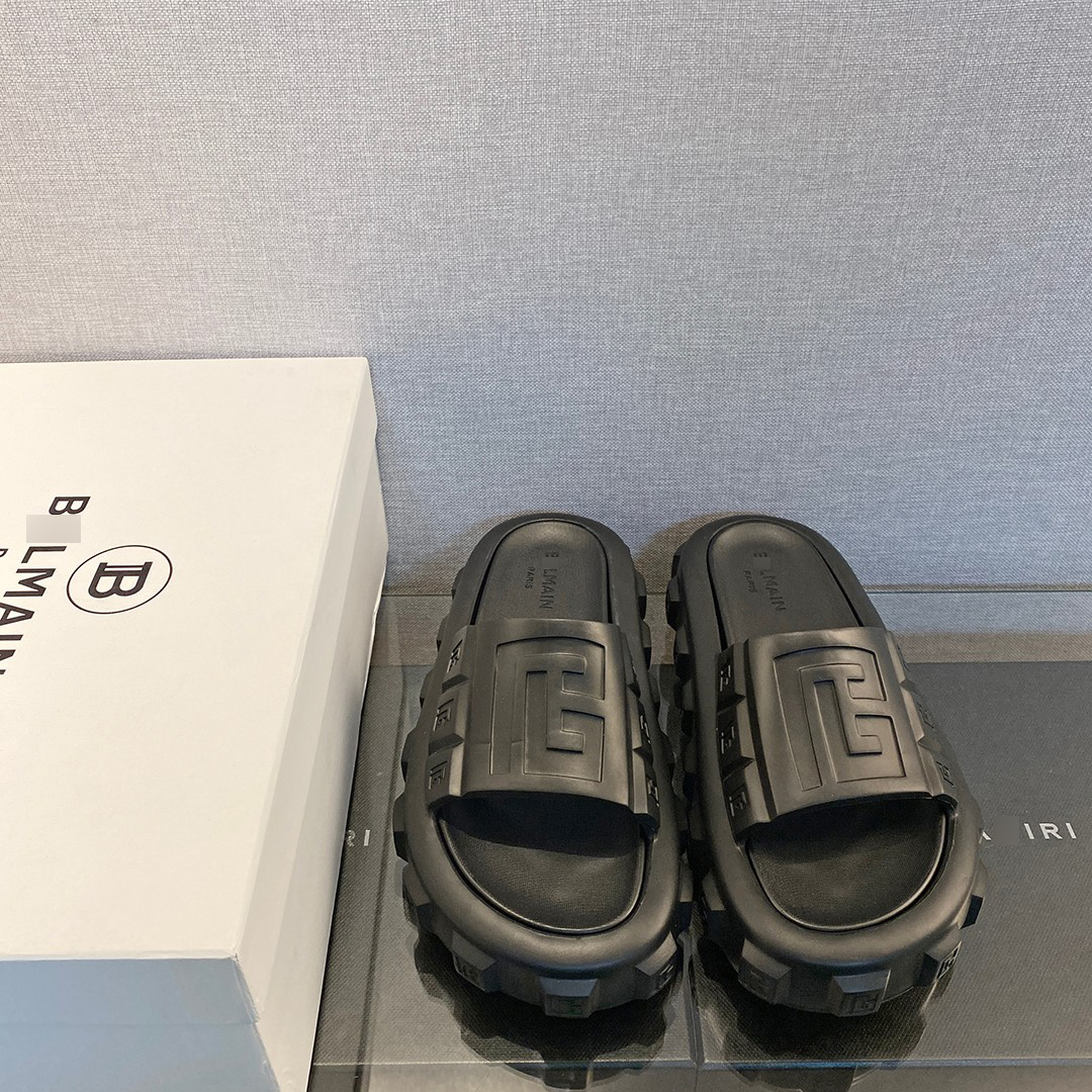 バルマンAriフラットミュールプールスライドブラックAM1UL322KEVA 詳細画像 3