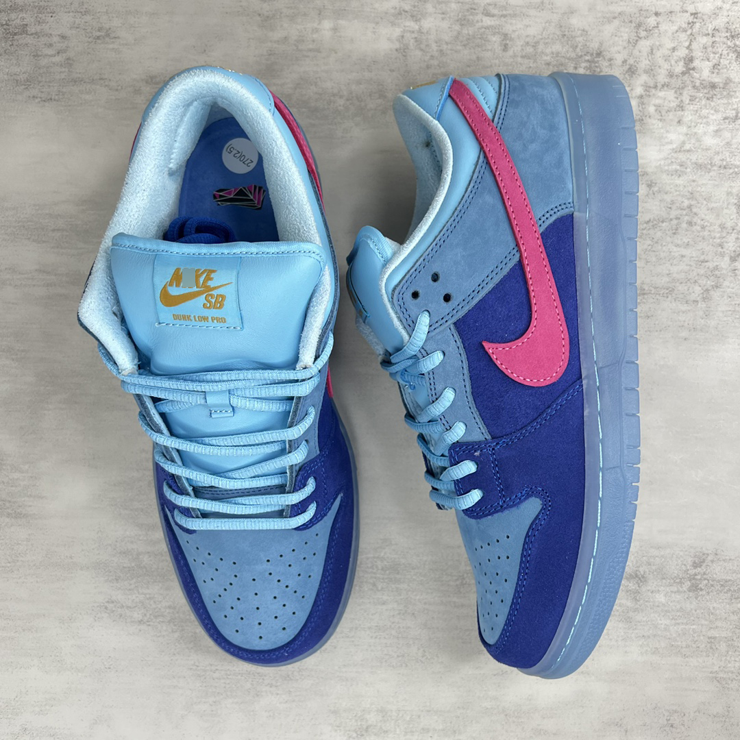 ナイキ SB Dunk Low × RUN THE JEWELS ディープロイヤルブルー&アクティブピンク (H12)DO9404 400 詳細画像 3
