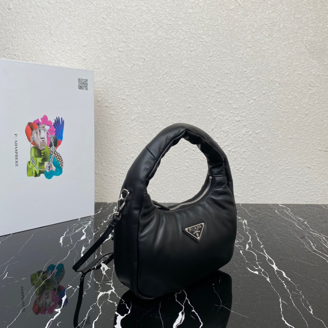 プラダプラダソフトパディングナッパレザーミニバッグ カラー:ブラック 1BA384_2DYI_F0002_V_OVM 詳細画像 3