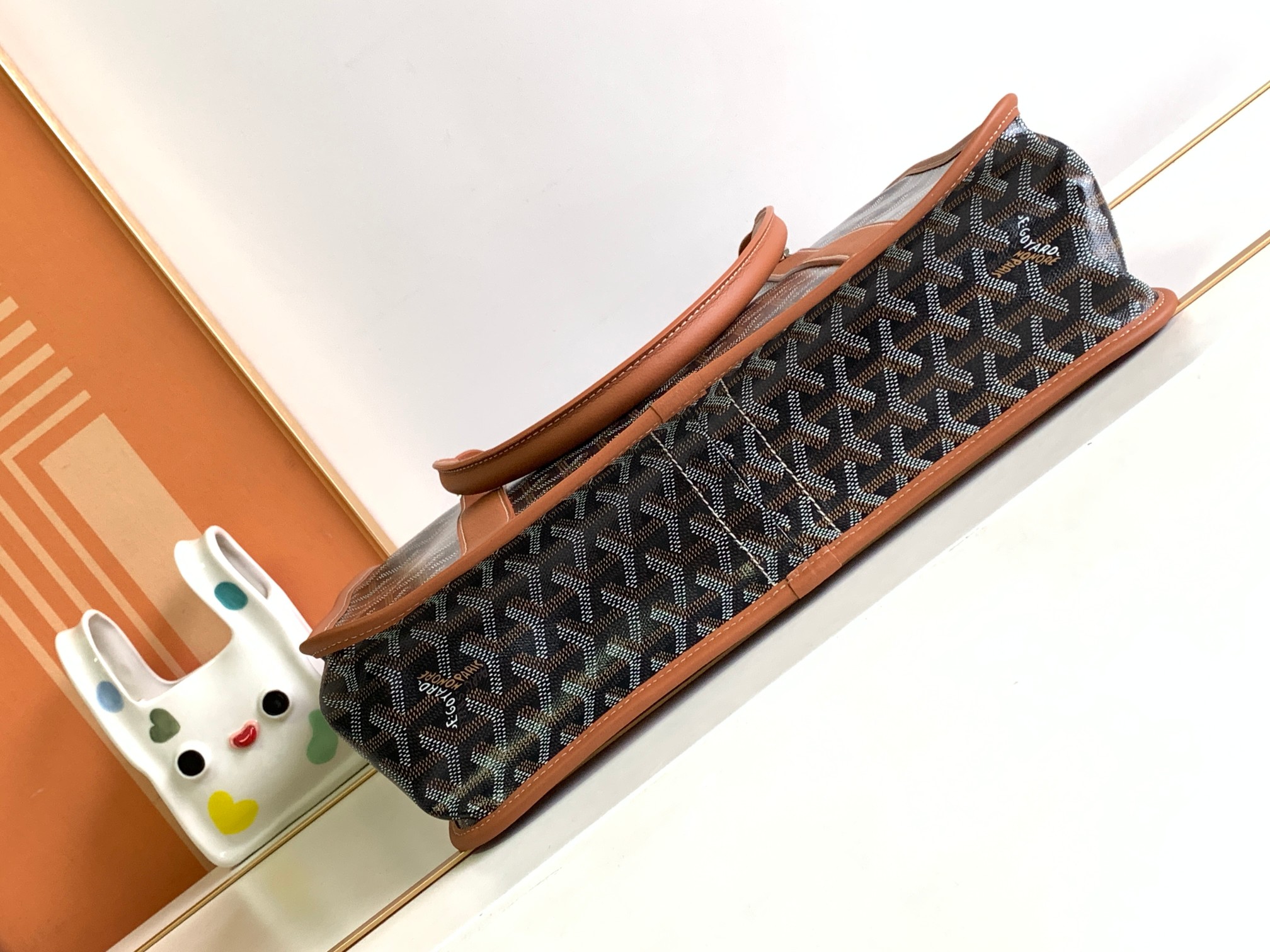 ゴヤールブルゴントートバック カラー-ブラック/タン 詳細画像 3