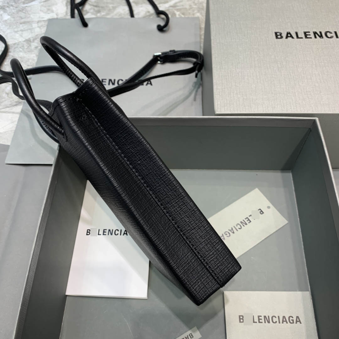 ブラックスクエア カーフスキン Shopping Phone Holder バッグ 5938260AI2N1000 詳細画像 2