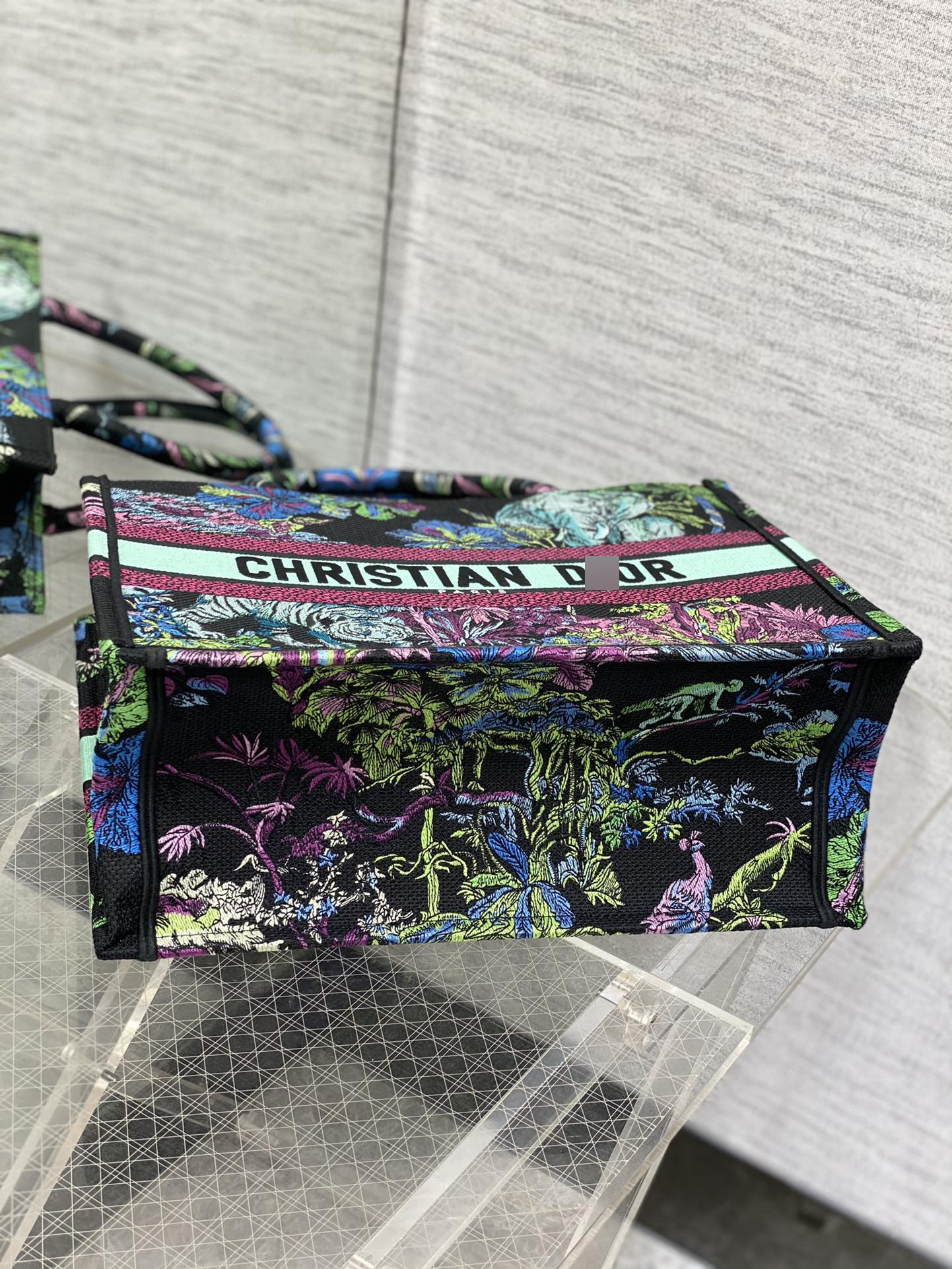 BOOK TOTE ミディアムバッグ ブルーマルチカラーToile de Jouy Voyage刺繍 M1296ZEUP_M928 詳細画像 3
