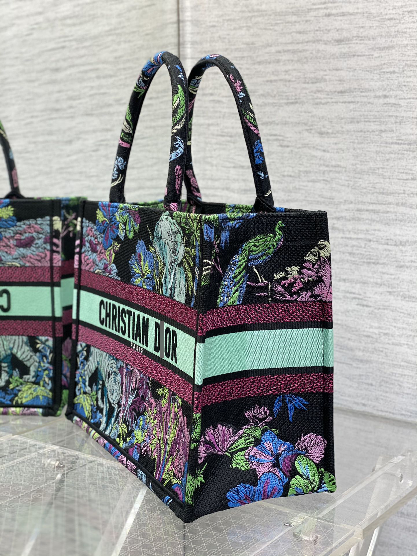 BOOK TOTE ミディアムバッグ ブルーマルチカラーToile de Jouy Voyage刺繍 M1296ZEUP_M928 詳細画像 2
