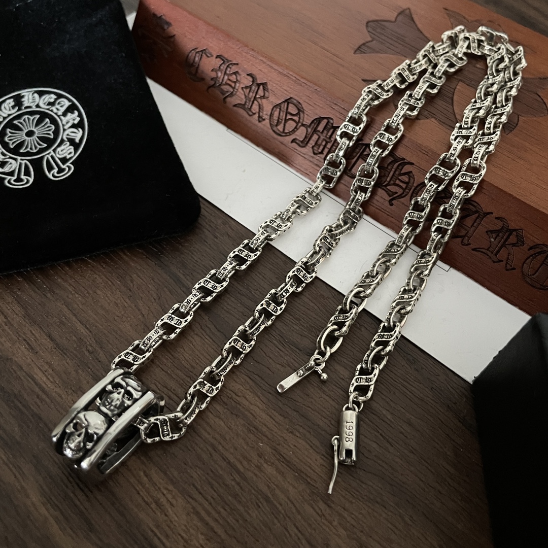 クラシック レトロ スカルリング ペンダント シルバー 詳細画像 1