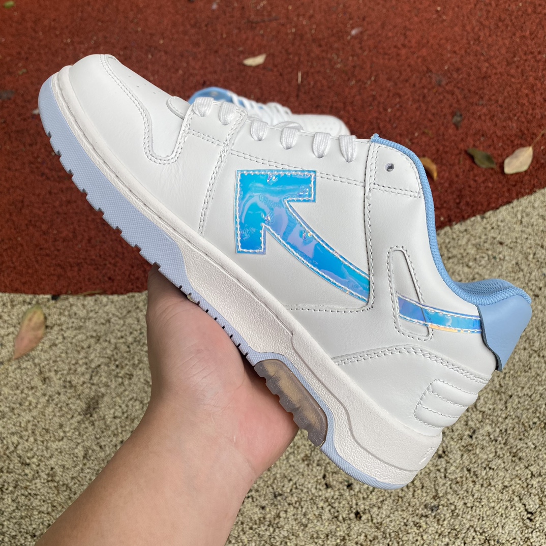 Out of Office OOO Low Tops ホワイト アイリデセントブルー OMIA189F21LEA0030181 詳細画像 3