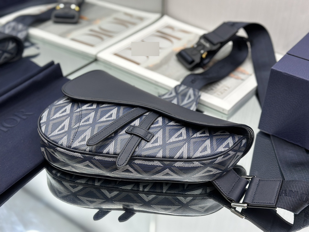SADDLE バッグ CD Diamond キャンバス & スムースカーフスキン 1ADPO093CDP_H36B 詳細画像 3