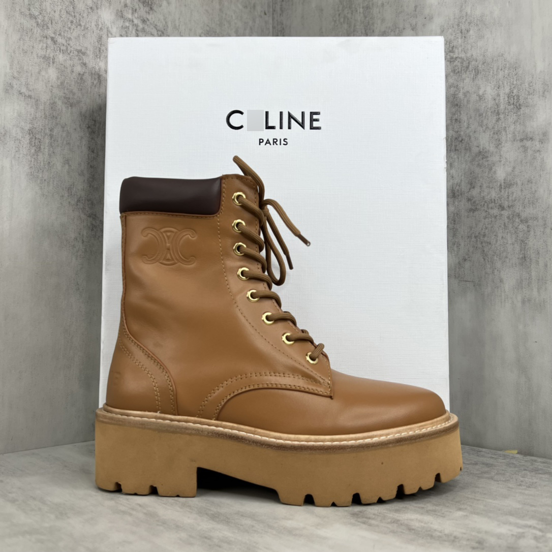 トリオムフェ·カルフスキンレースアップブーツ347183657C.04LU 詳細画像 1