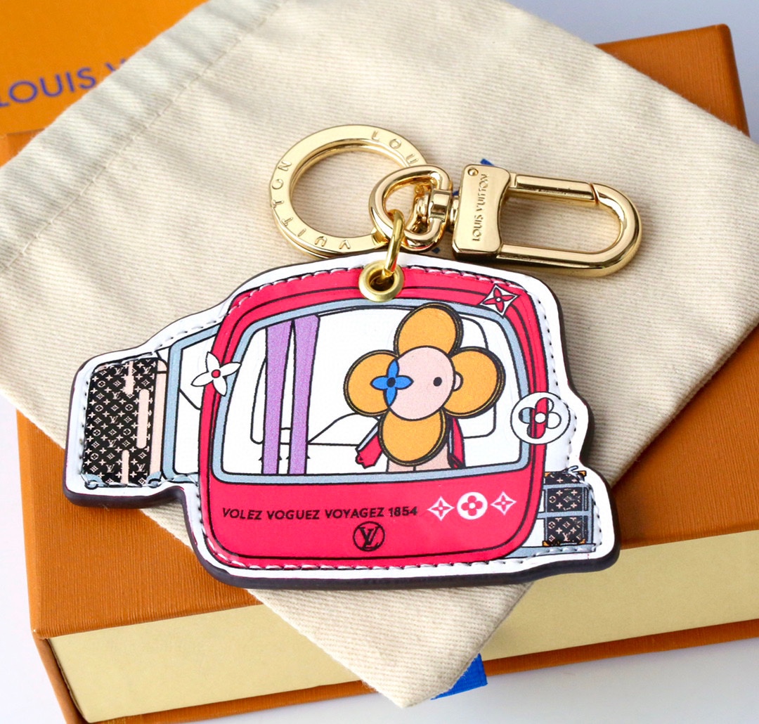 ルイヴィトン キーホルダー バッグ デコレーション かわいいペンダント ピンク ひまわり かわいいペンダント 山 ケーブルカー 形 スリング バックパック キーホルダー デコレーション付き 詳細画像 3