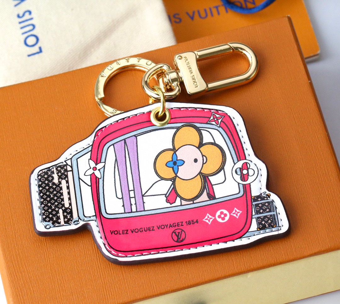 ルイヴィトン キーホルダー バッグ デコレーション かわいいペンダント ピンク ひまわり かわいいペンダント 山 ケーブルカー 形 スリング バックパック キーホルダー デコレーション付き 詳細画像 2