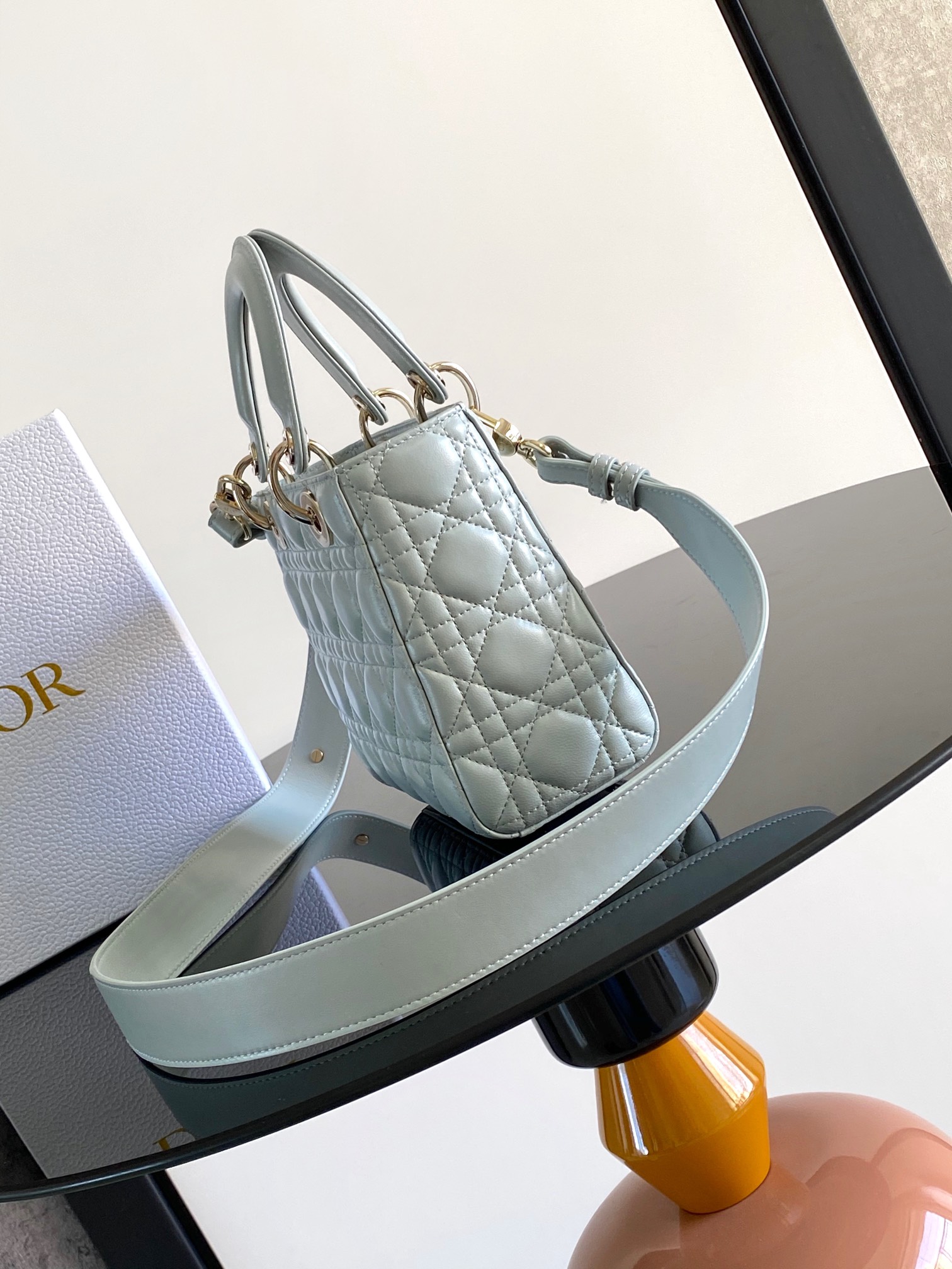 ディオール レディ ディオール マイ ABCDior バッグ スモール カナージュ ラムスキン M0538ONGE_M51G 詳細画像 2
