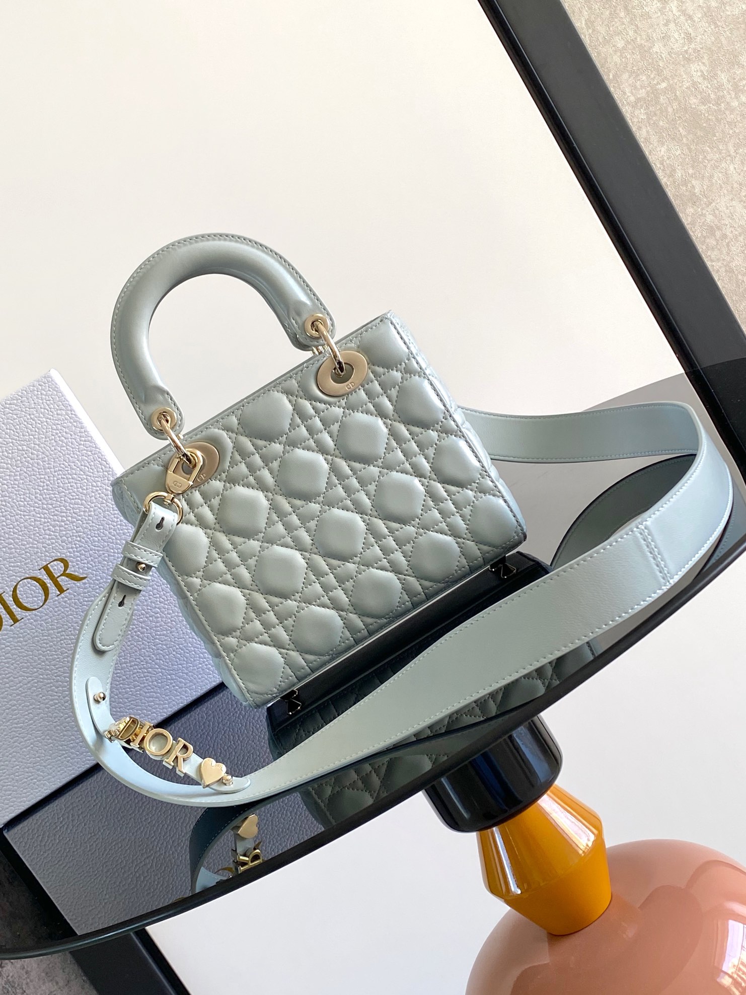 ディオール レディ ディオール マイ ABCDior バッグ スモール カナージュ ラムスキン M0538ONGE_M51G 詳細画像 3