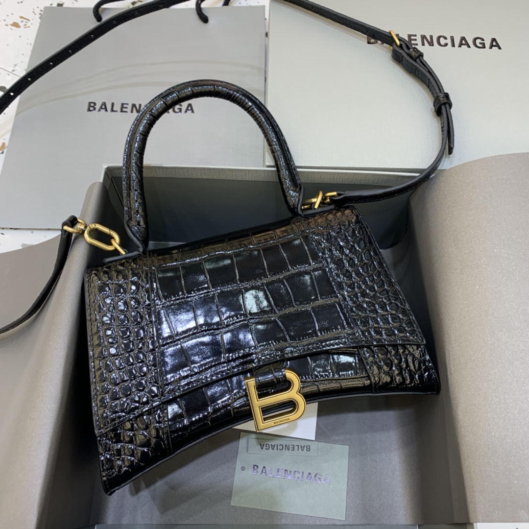 バレンシアガ アワーグラス スモールバッグ ブラック 5935461LRGM1000 詳細画像 1