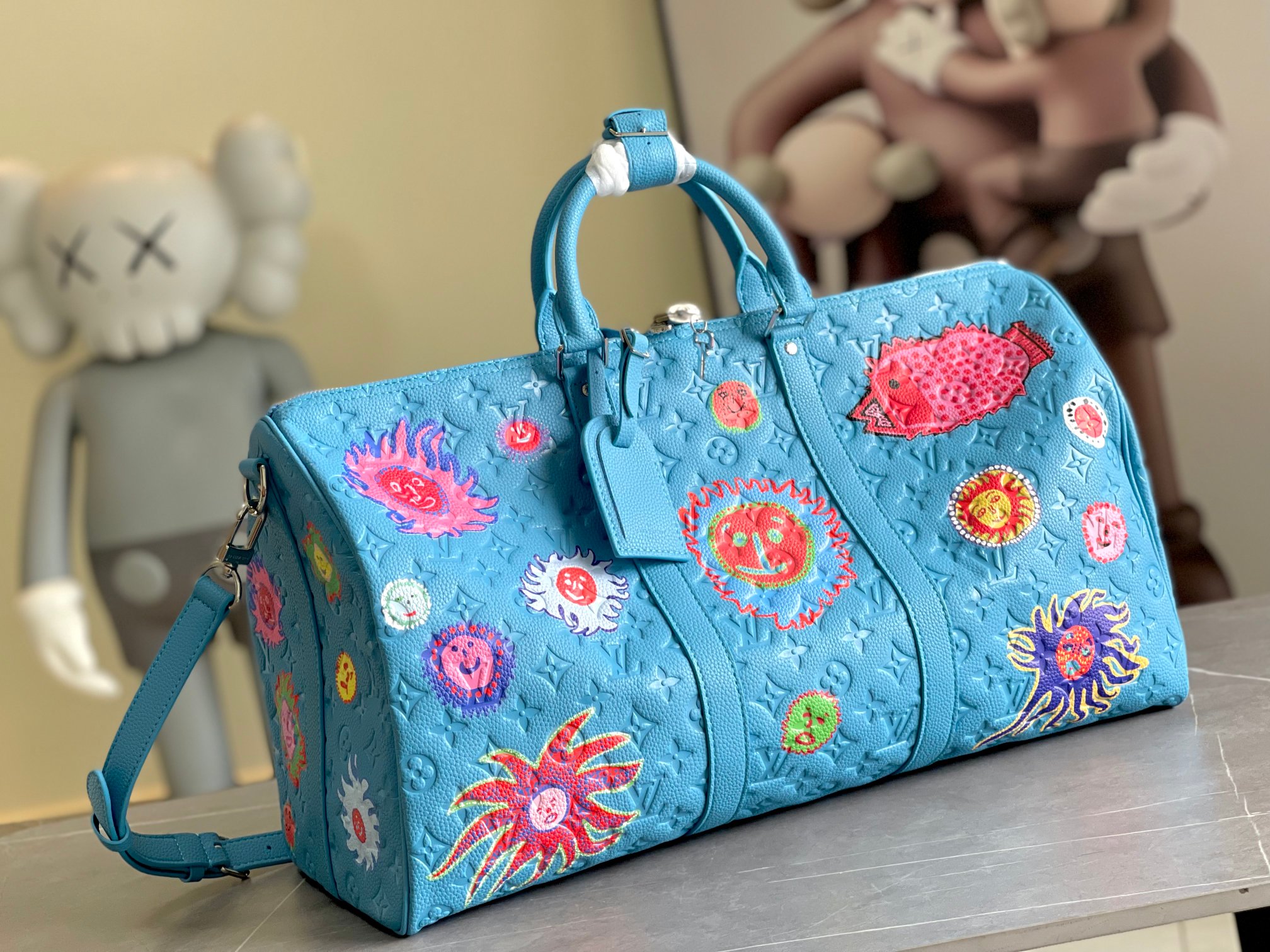 ルイヴィトン LV x YK キーポル 50 ブルー M21713 詳細画像 1