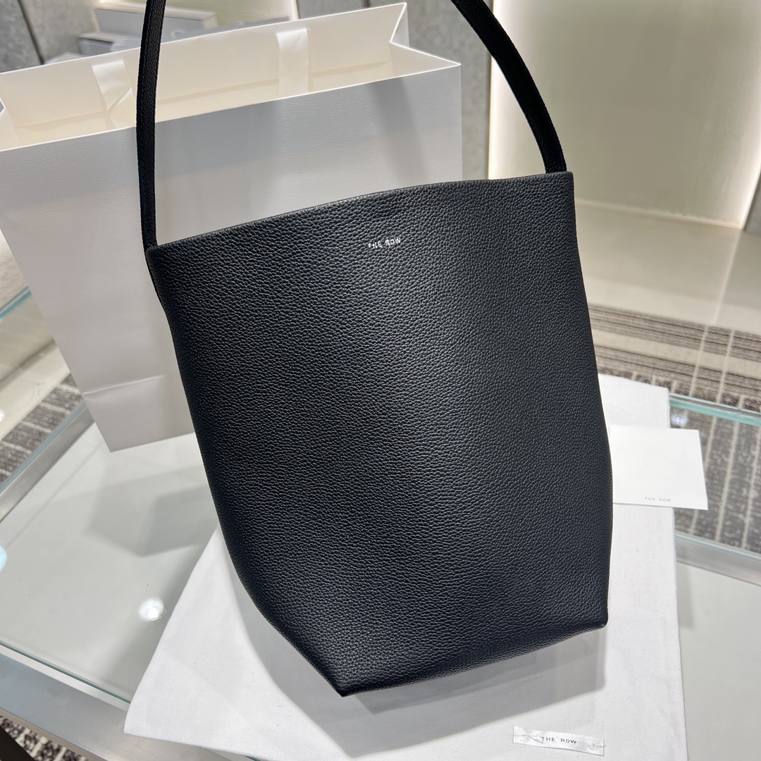 ザ ロウ ミディアム N/S パーク トートバッグ レザー W1313L129BLK 詳細画像 1