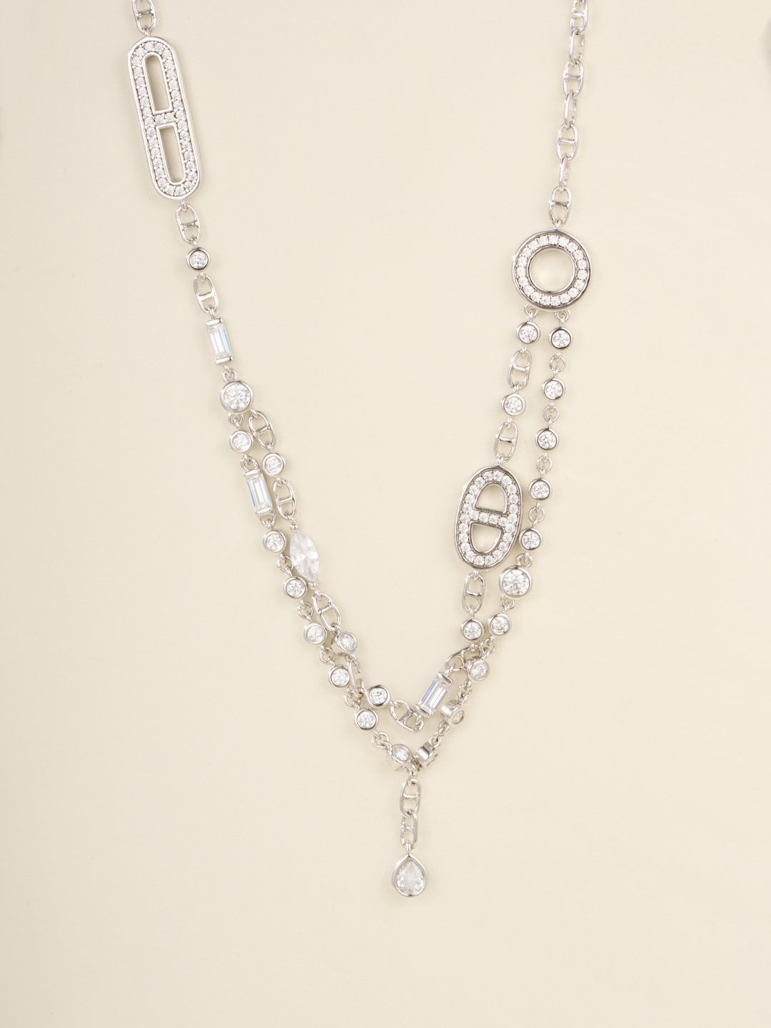 エルメス フルダイヤモンド ダブルレイヤーネックレス H222203Bv0040 詳細画像 1