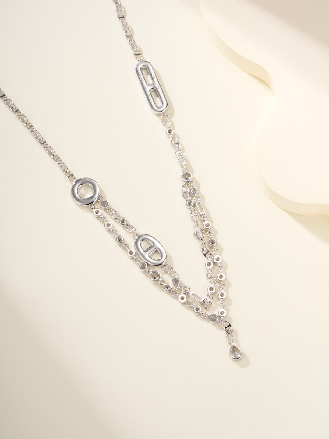 エルメス フルダイヤモンド ダブルレイヤーネックレス H222203Bv0040 詳細画像 3