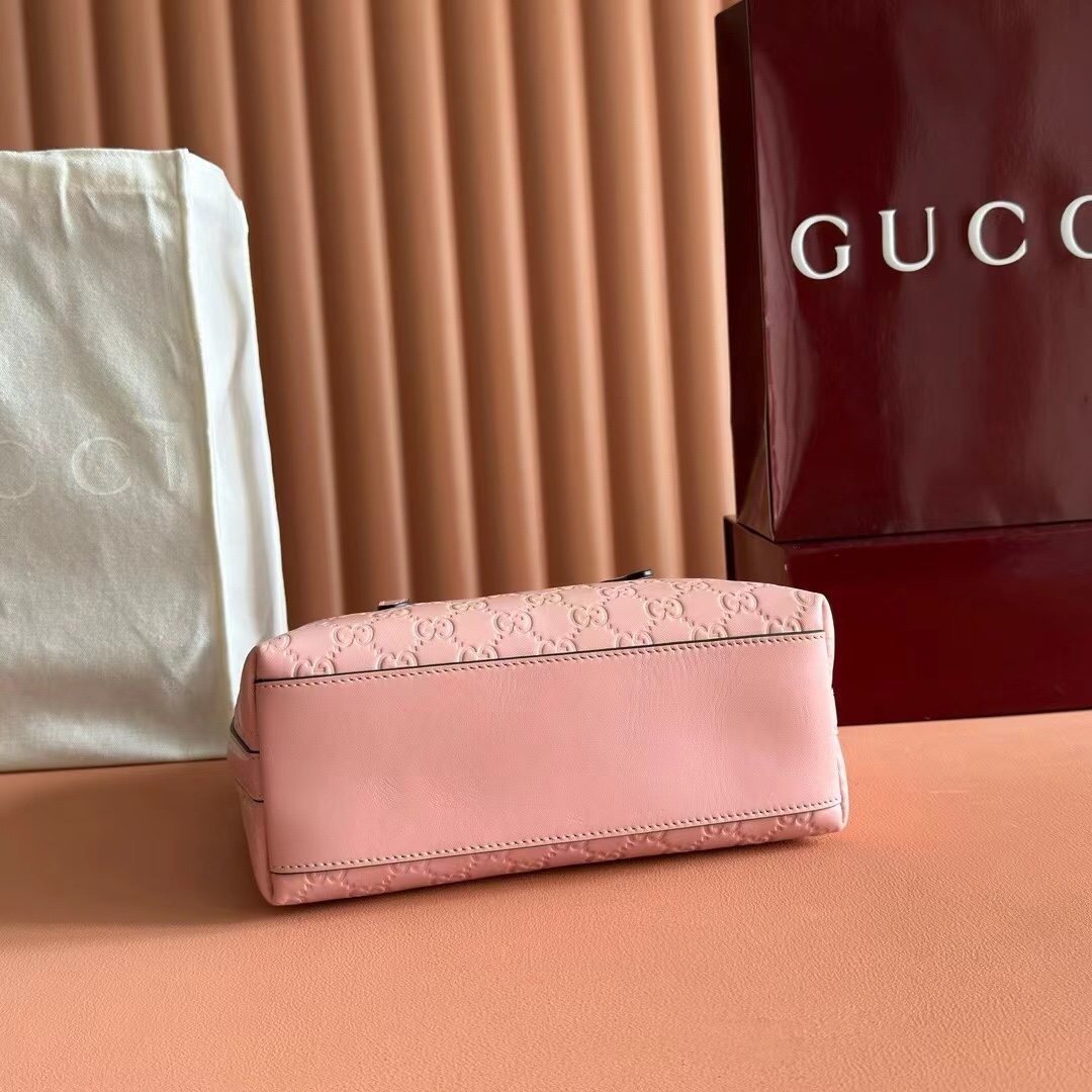 グッチ ピンク エンボス加工 トートバッグ 847456 詳細画像 3