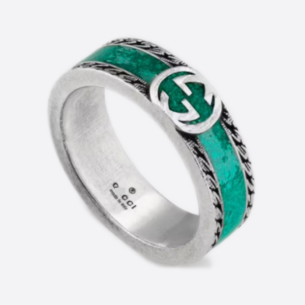 グッチインターロッキングGディテールリング645573J8410 8136 画像 1