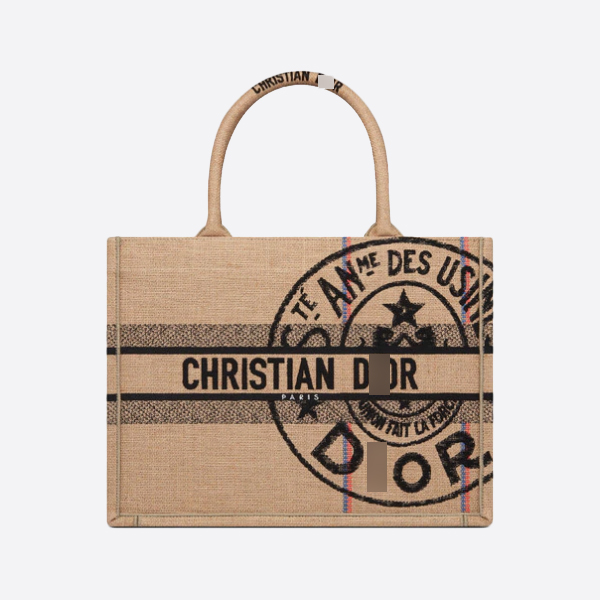 ディオールDIOR BOOK TOTE ミディアムバッグ Dior Union ジュートキャンバス M1296ZRUW_M918 画像 1
