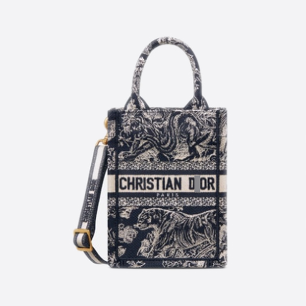 ディオールBOOK TOTE ミニ フォンバッグ リバース トワル ドゥ ジュイ エンブロイダリー S5555CRGO_M928 画像 1