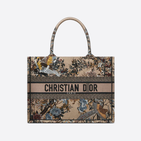 ディオールBOOK TOTE ミディアムバッグ Jardin d'Hiver エンブロイダリー M1296ZRWD_M918 画像 1