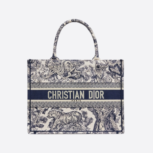 ディオールBOOK TOTE ミディアムバッグ トワル ドゥ ジュイ エンブロイダリー M1296ZTDT_M808 画像 1