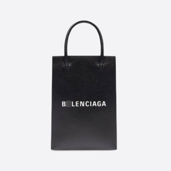 ブラックスクエア カーフスキン Shopping Phone Holder バッグ 5938260AI2N1000 画像 1