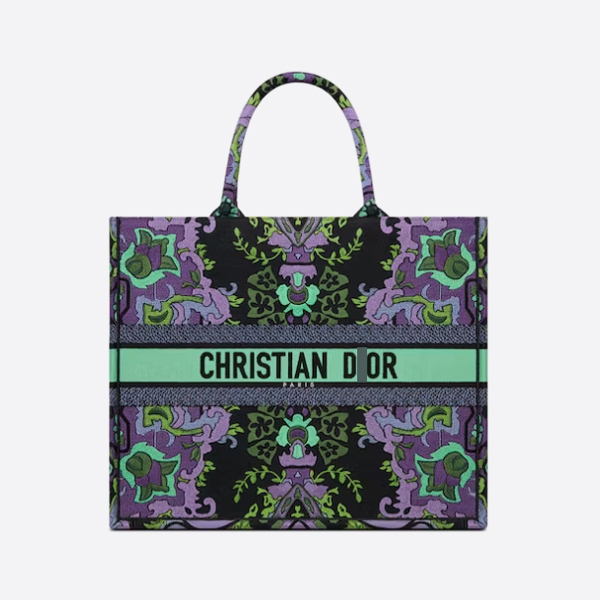ディオールBOOK TOTE バッグ ラージ Indian Purple エンブロイダリー M1286ZESK_M19E 画像 1