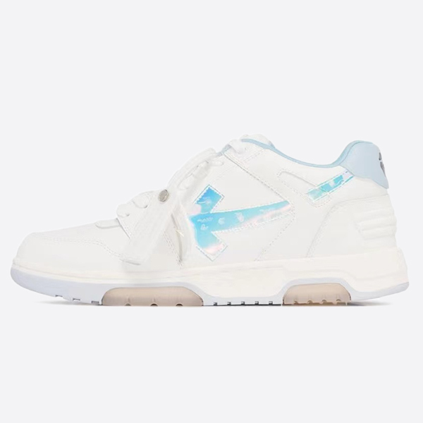 Out of Office OOO Low Tops ホワイト アイリデセントブルー OMIA189F21LEA0030181 画像 1
