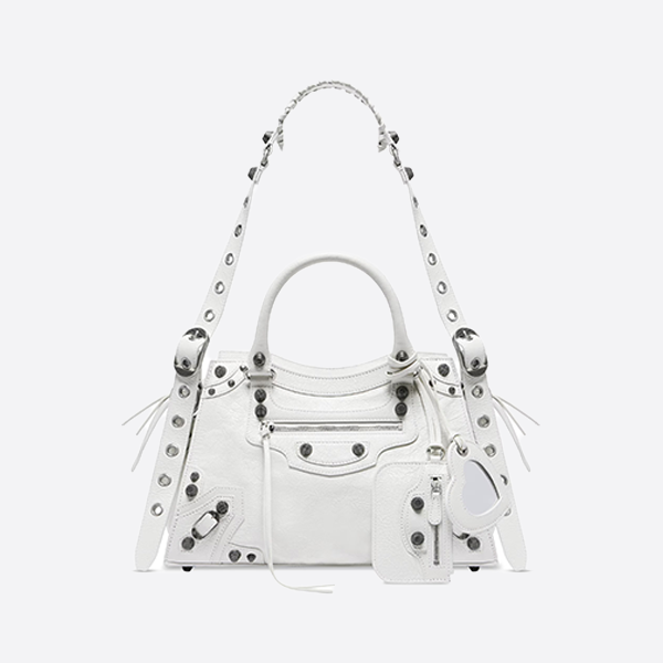 Balenciaga Neo Cagole new motorcycle bag in cracked sheepskin 736046210B09104 画像 1